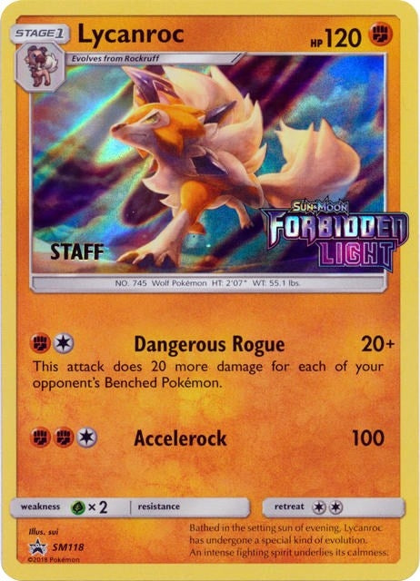 Image for Lycanroc - SM118 (Prerelease) [Staff] (SM118) (SMP) - Pokemon