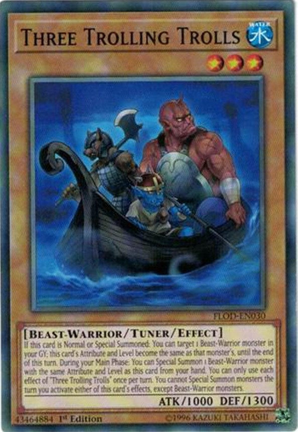 Image for Three Trolling Trolls (FLOD-EN030) (FLOD) - YuGiOh