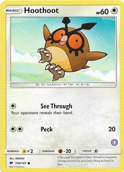 Image for Hoothoot (1) (106/147) (SMK2) - Pokemon