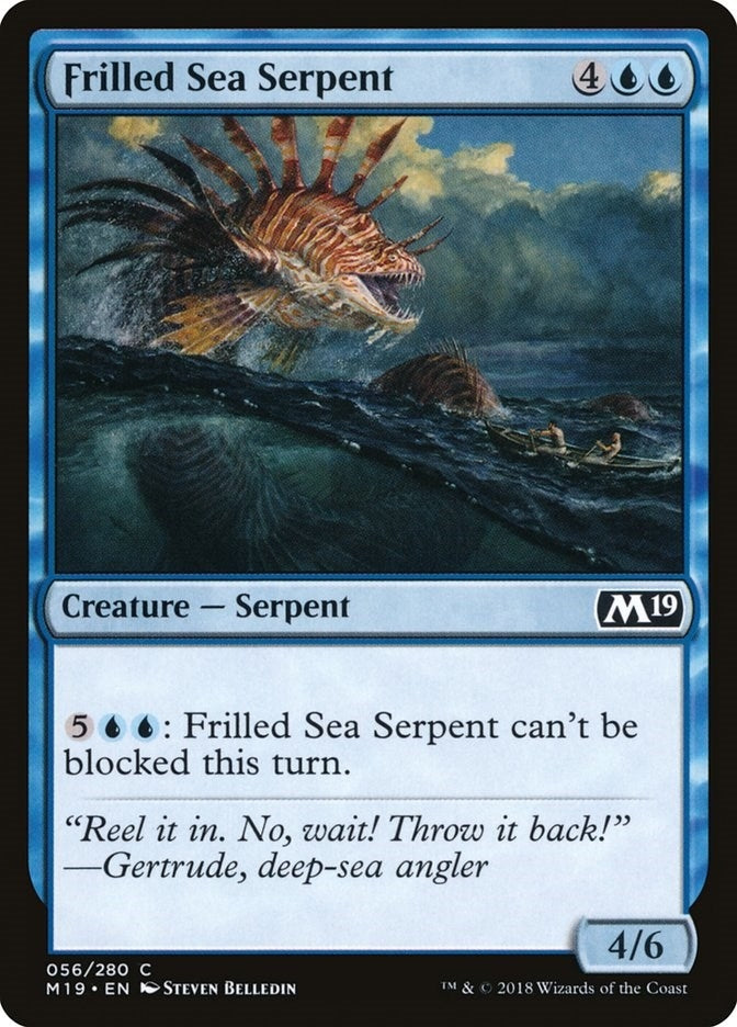 Image for Frilled Sea Serpent (56) (Core Set 2019) - Magic: The Gathering