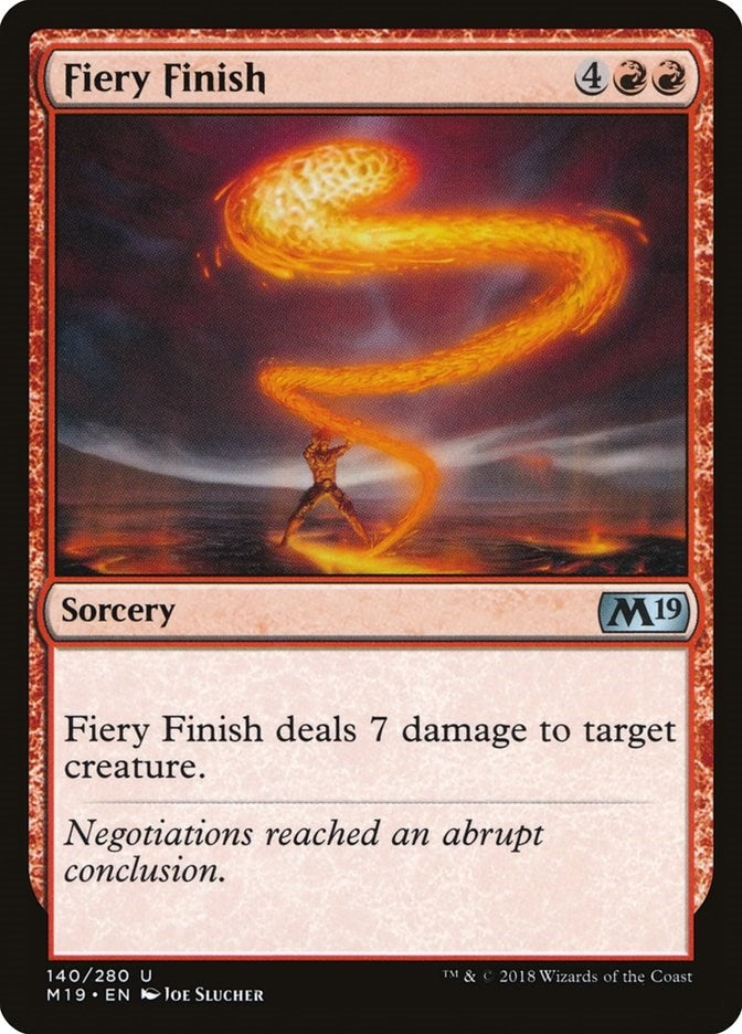 Image for Fiery Finish (140) (Core Set 2019) - Magic: The Gathering