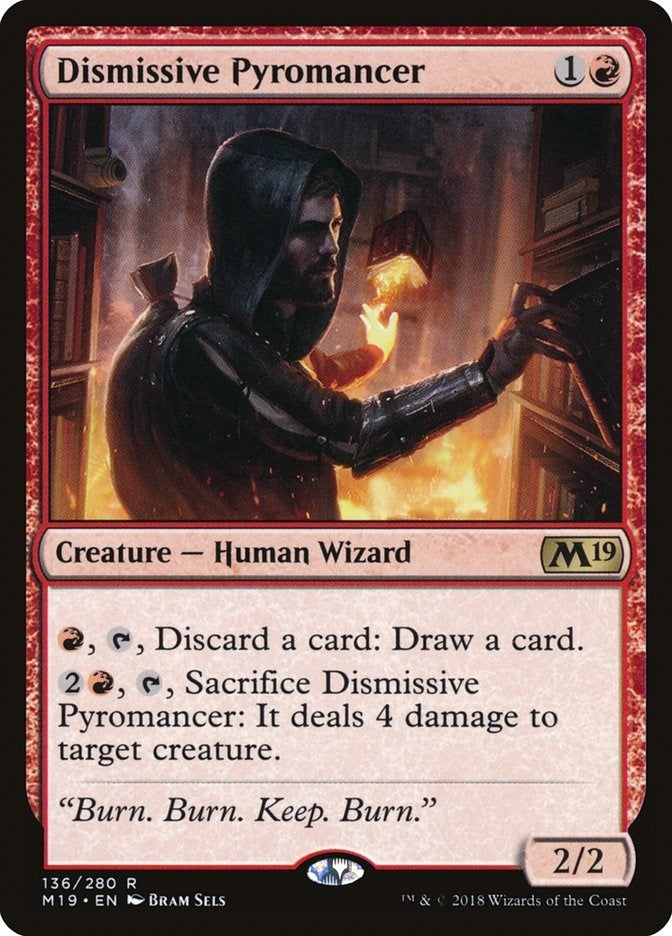 Image for Dismissive Pyromancer (136) (Core Set 2019) - Magic: The Gathering