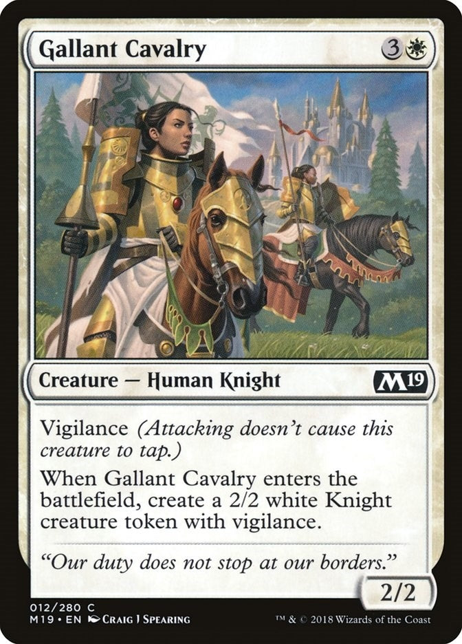 Image for Gallant Cavalry (12) (Core Set 2019) - Magic: The Gathering