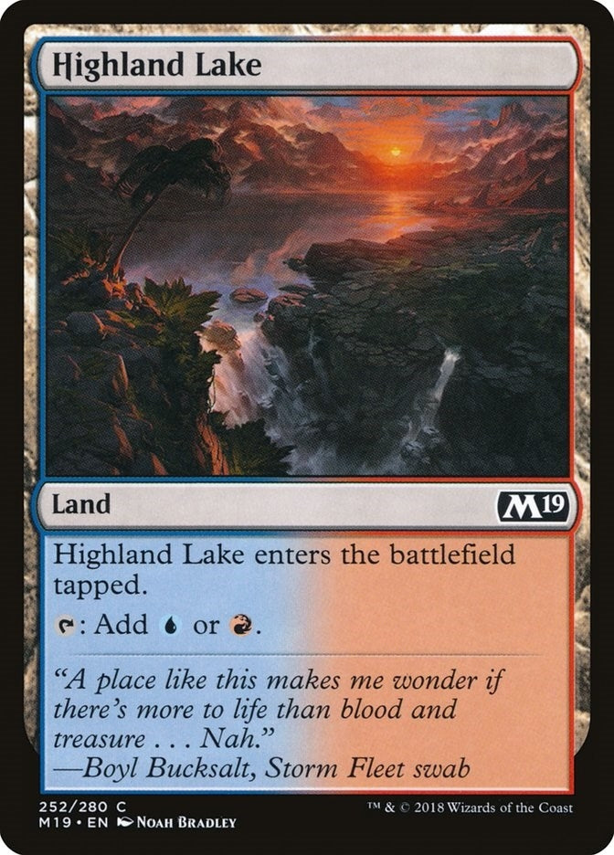 Image for Highland Lake (252) (Core Set 2019) - Magic: The Gathering
