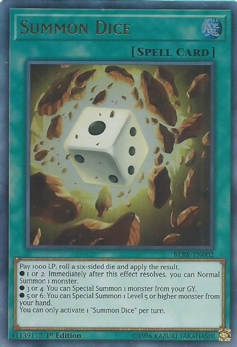 Image for Summon Dice (BLRR-EN002) (BLRR) - YuGiOh