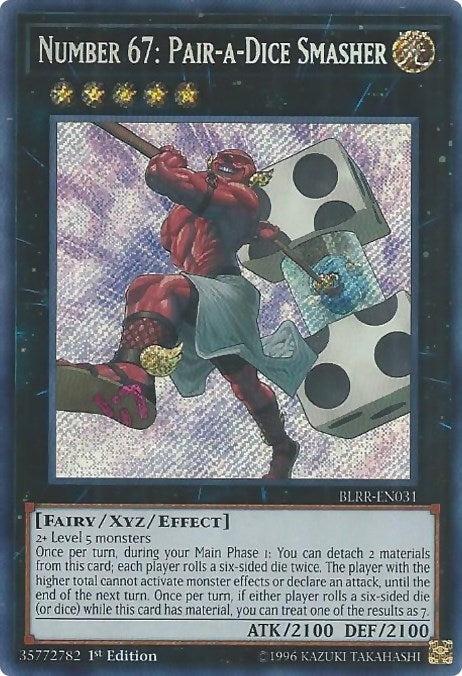 Image for Number 67: Pair-a-Dice Smasher (BLRR-EN031) (BLRR) - YuGiOh