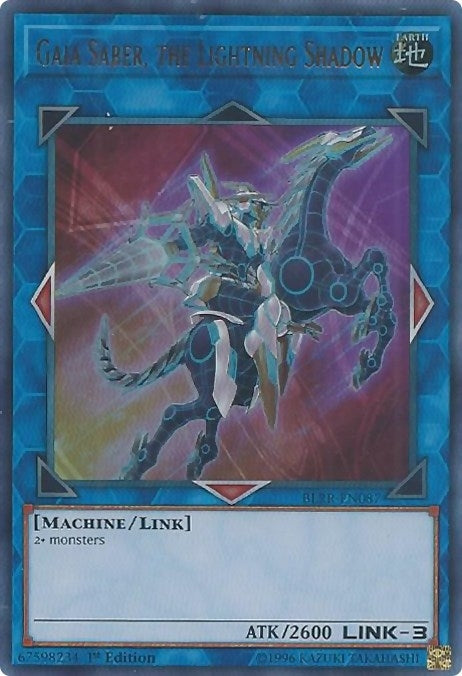 Image for Gaia Saber, the Lightning Shadow (BLRR-EN087) (BLRR) - YuGiOh