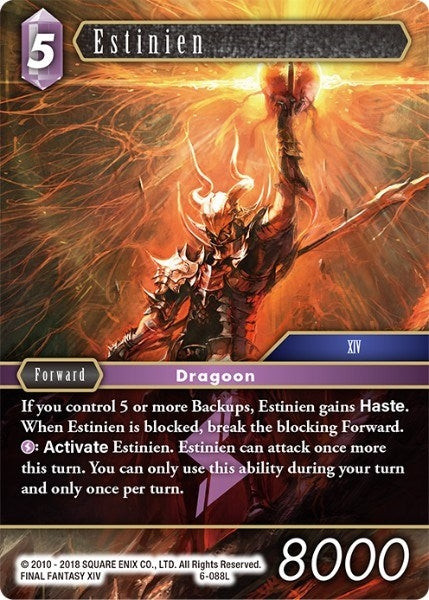 Image for Estinien (6-088L) (Opus VI) - Final Fantasy TCG