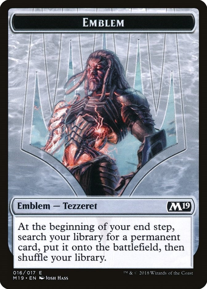 Image for Emblem - Tezzeret, Artifice Master (16) (Core Set 2019) - Magic: The Gathering