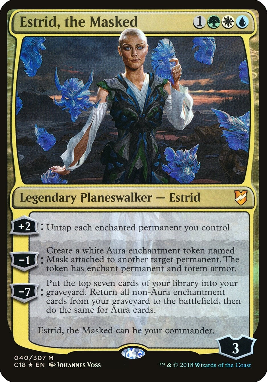 Image for Estrid, the Masked (Commander 2018) (40) (Oversize Cards) - Magic: The Gathering