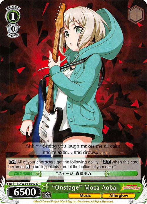 Image for "Onstage" Moca Aoba (BD/W54-E042 C) (BanG Dream! Girls Band Party!) - Weiss Schwarz