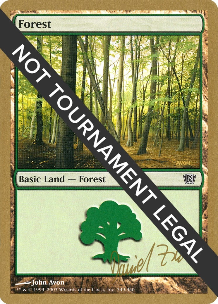 Image for Forest (349) - 2003 Daniel Zink (8ED) (World Championship Decks) - Magic: The Gathering