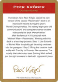 Image for 2003 Peer Kroger Biography Card (World Championship Decks) - Magic: The Gathering