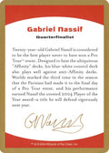 Image for 2004 Gabriel Nassif Biography Card (World Championship Decks) - Magic: The Gathering