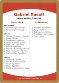 Image for 2004 Gabriel Nassif Decklist Card (World Championship Decks) - Magic: The Gathering