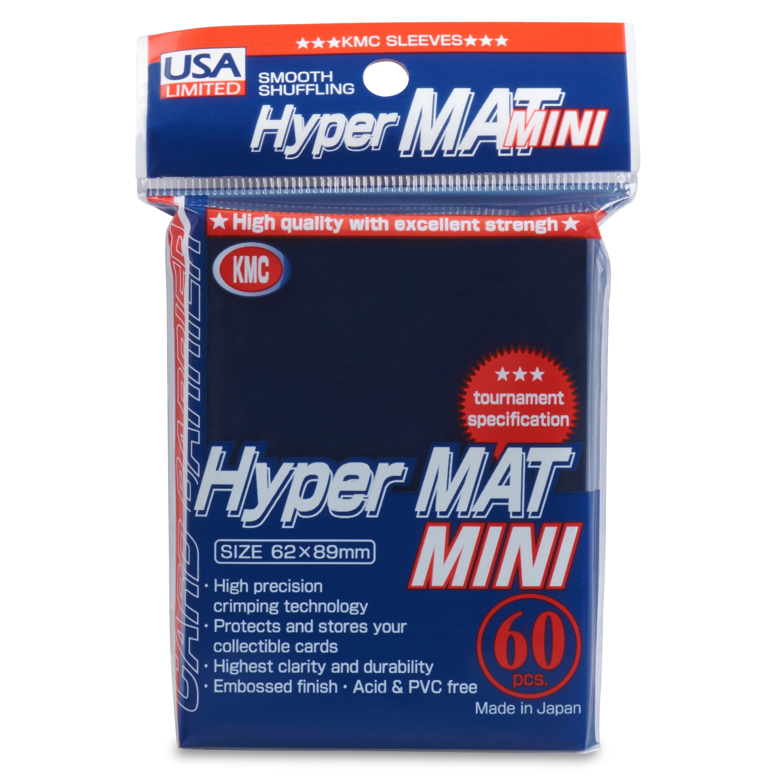 Image for USA Limited KMC Card Barrier - Hyper Matte Mini - Blue (60-Pack) - Card Sleeves