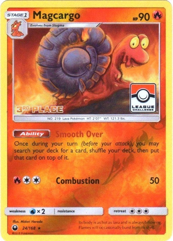 Image for Magcargo - 24/168 (Pokemon League) [3rd Place] (024/168) (PR) - Pokemon