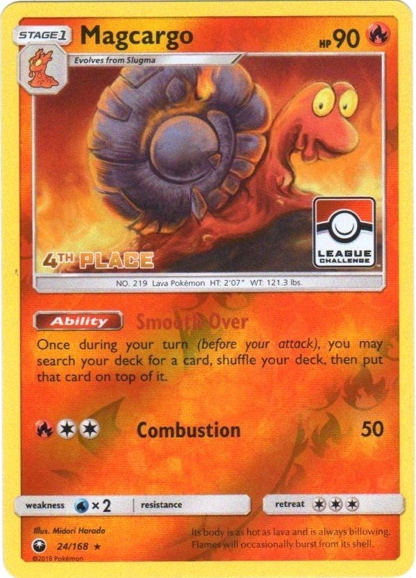 Image for Magcargo - 24/168 (League Challenge) [4th Place] (024/168) (PR) - Pokemon