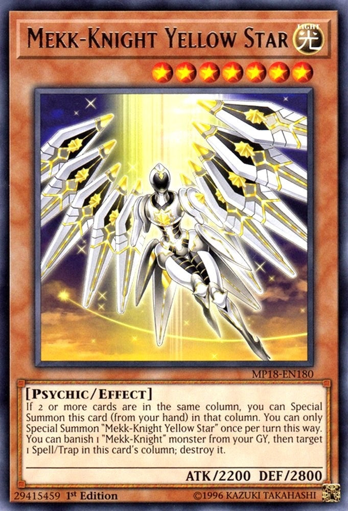 Image for Mekk-Knight Yellow Star (MP18-EN180) (MP18) - YuGiOh