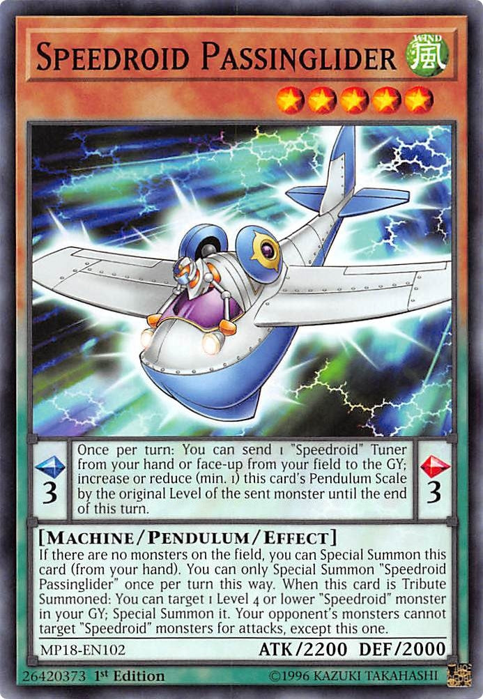 Image for Speedroid Passinglider (MP18-EN102) (MP18) - YuGiOh