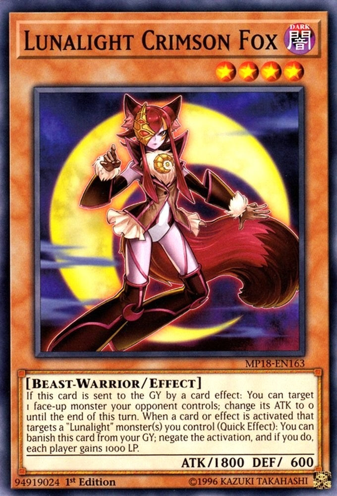 Image for Lunalight Crimson Fox (MP18-EN163) (MP18) - YuGiOh