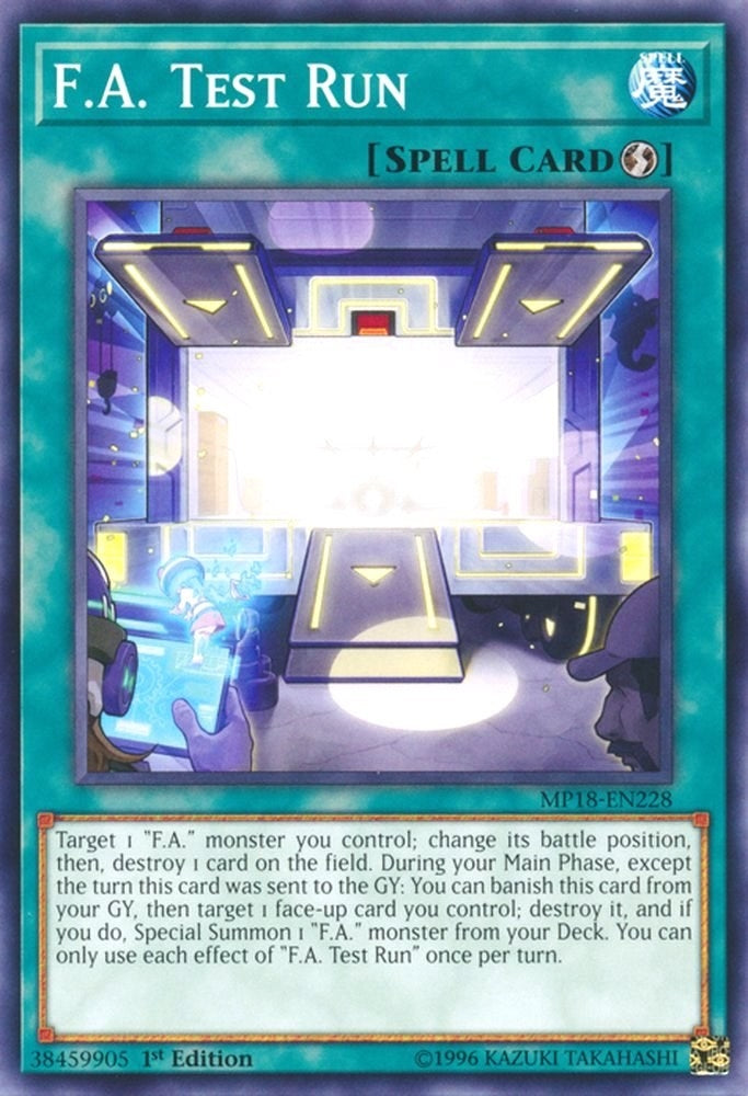 Image for F.A. Test Run (MP18-EN228) (MP18) - YuGiOh