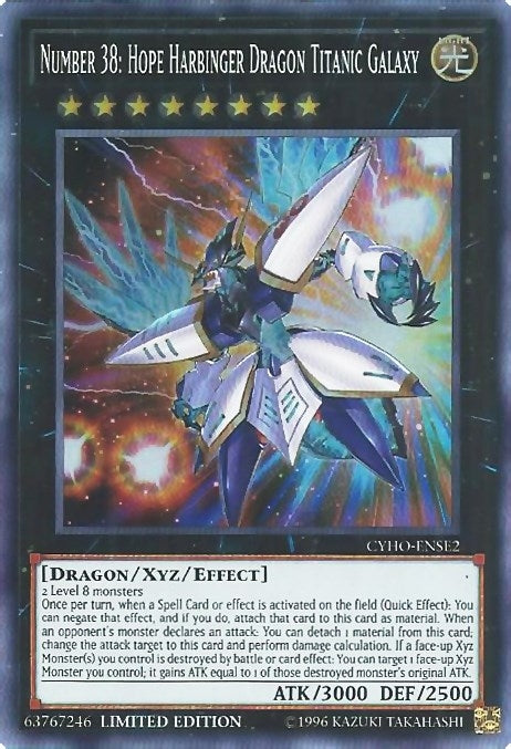 Image for Number 38: Hope Harbinger Dragon Titanic Galaxy (CYHO-ENSE2) (CYHO) - YuGiOh