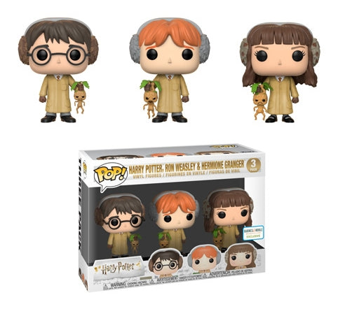 Image for Harry Potter, Ron Weasley & Hermione Granger 3-Pack (Herbology) (Barnes & Noble Exclusive) - Funko