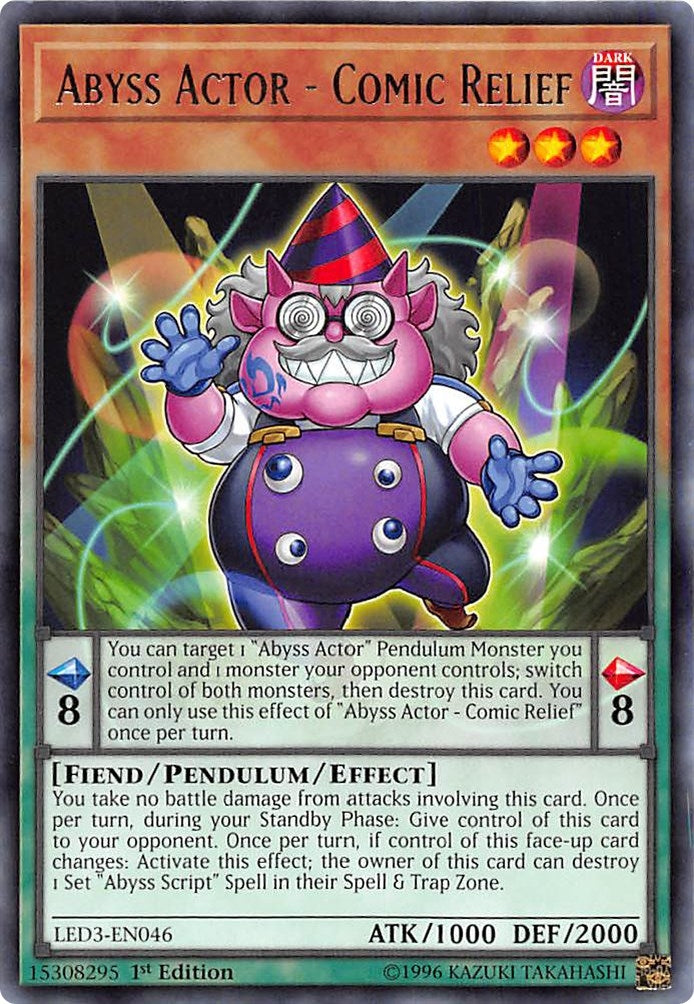 Image for Abyss Actor - Comic Relief (LED3-EN046) (LED3) - YuGiOh