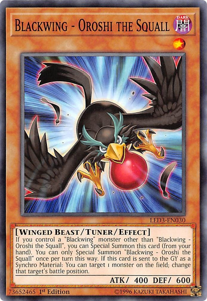 Image for Blackwing - Oroshi the Squall (LED3-EN030) (LED3) - YuGiOh