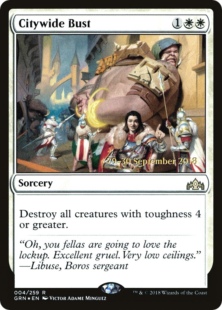 Image for Citywide Bust (4) (Prerelease Cards) - Magic: The Gathering