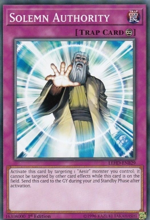 Image for Solemn Authority (LEHD-ENB29) (LDK4) - YuGiOh
