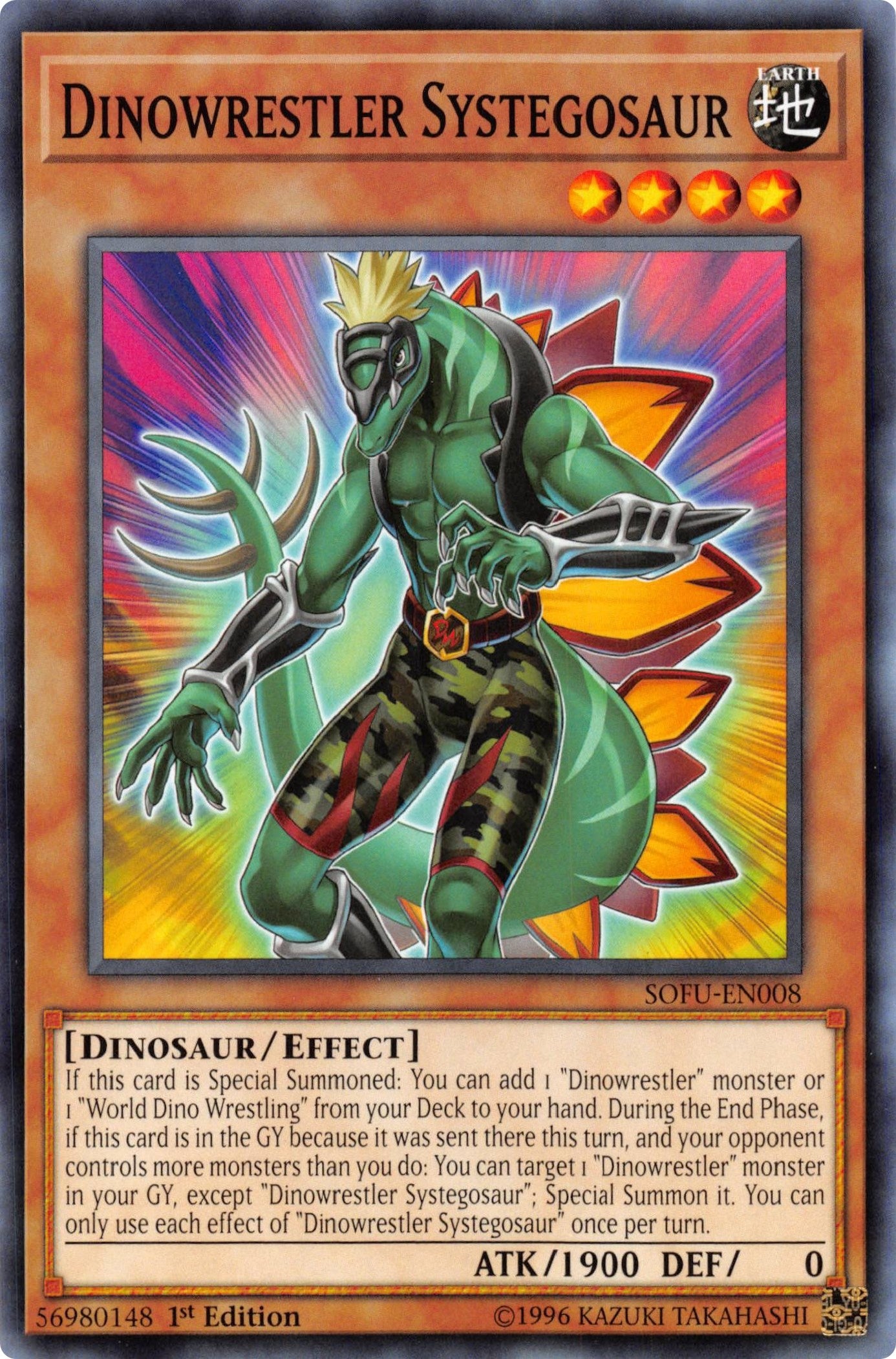 Image for Dinowrestler Systegosaur (SOFU-EN008) (SOFU) - YuGiOh