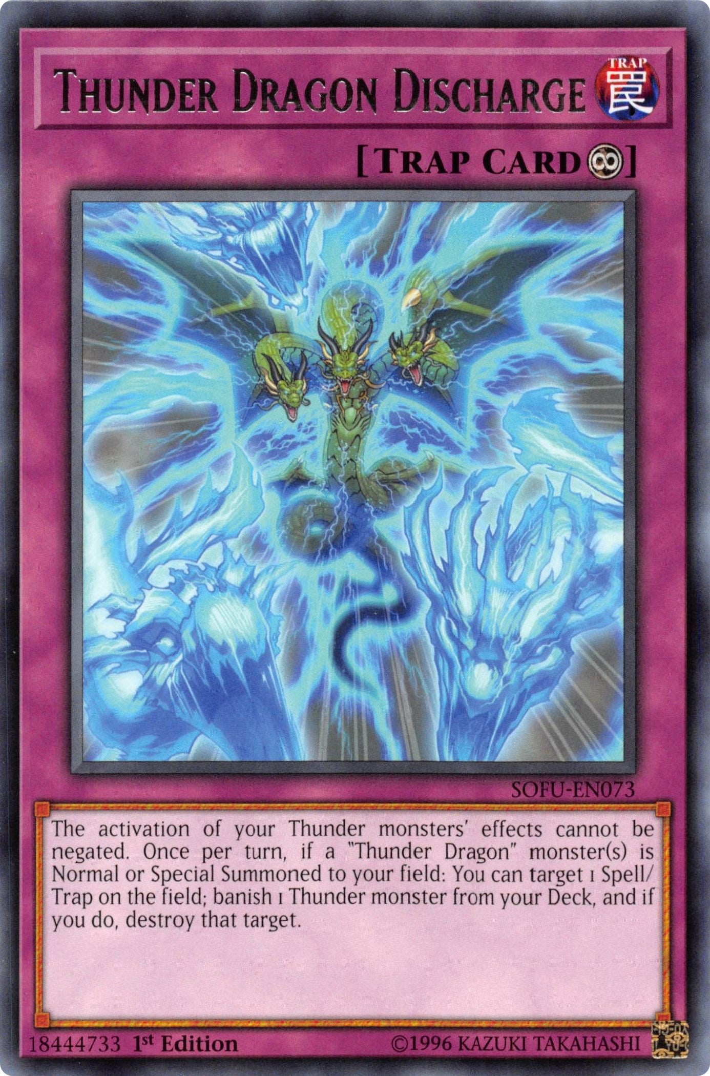Image for Thunder Dragon Discharge (SOFU-EN073) (SOFU) - YuGiOh