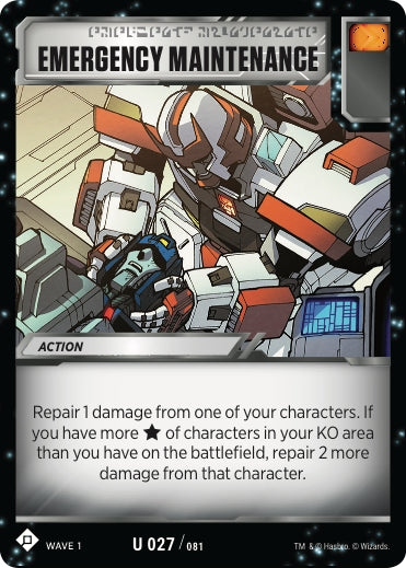 Image for Emergency Maintenance (27) (Wave 1) - Transformers TCG