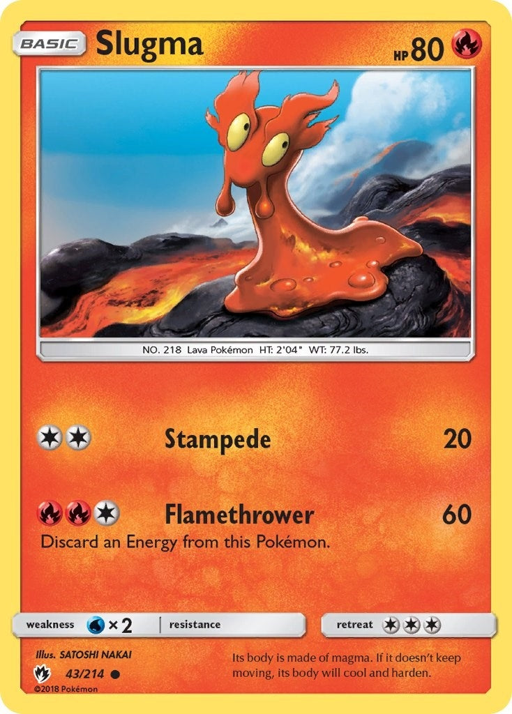 Image for Slugma (43/214) (SM8) - Pokemon