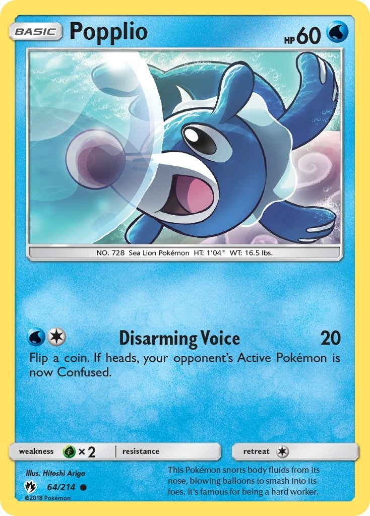 Image for Popplio (64) (64/214) (SM8) - Pokemon