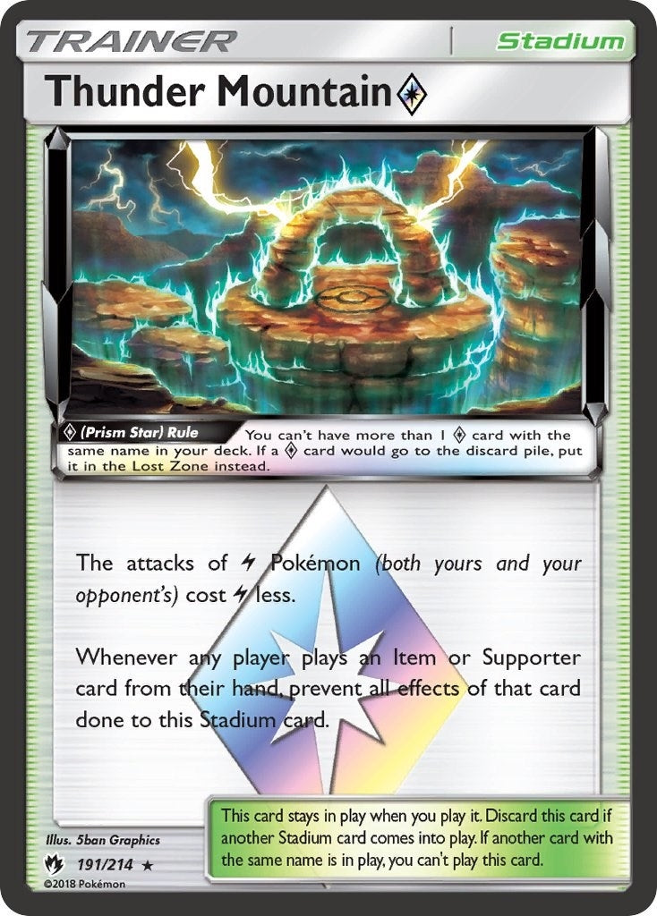 Image for Thunder Mountain Prism Star (191/214) (SM8) - Pokemon