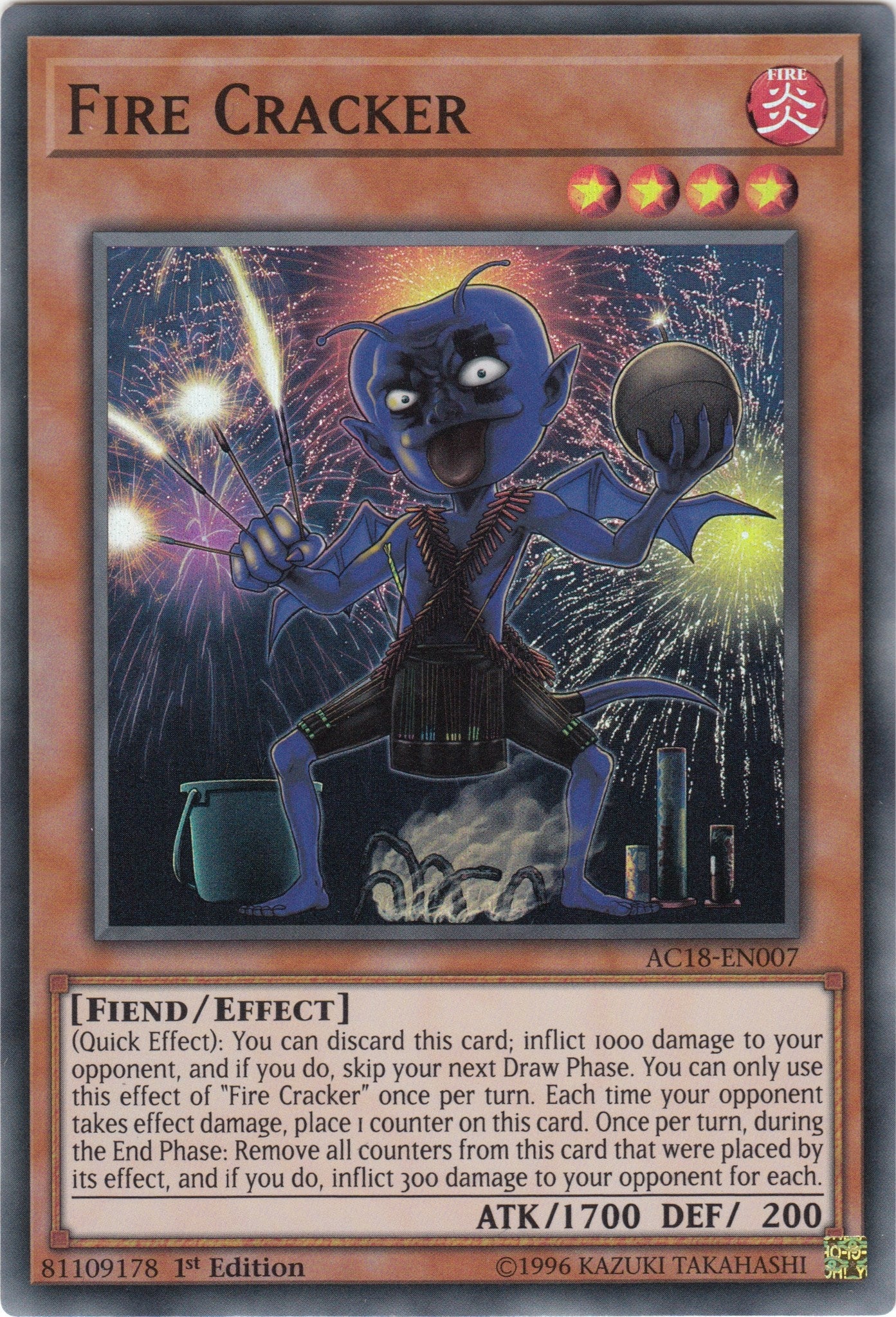 Image for Fire Cracker (AC18-EN007) (AC18) - YuGiOh