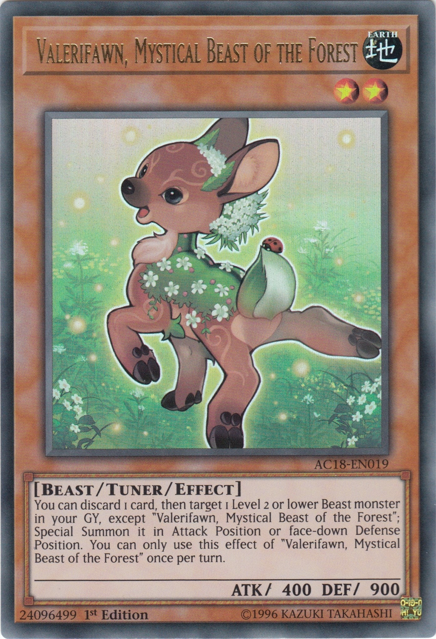 Image for Valerifawn, Mystical Beast of the Forest (AC18-EN019) (AC18) - YuGiOh