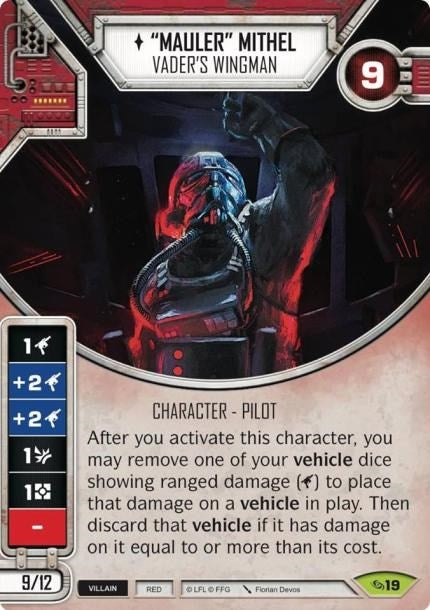 Image for "Mauler" Mithel - Vader's Wingman (Card Only) (19) (Across the Galaxy) - Star Wars: Destiny