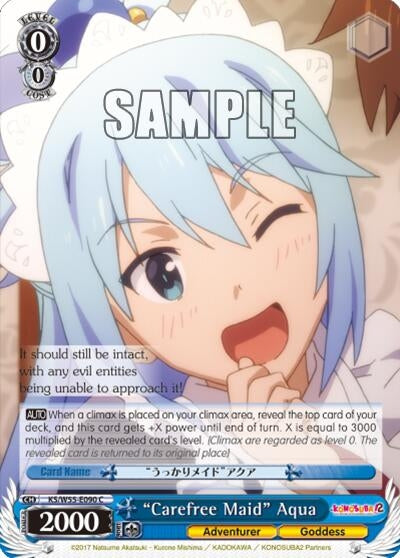 Image for "Carefree Maid" Aqua (KS/W55-E090 C) (KonoSuba 2) - Weiss Schwarz