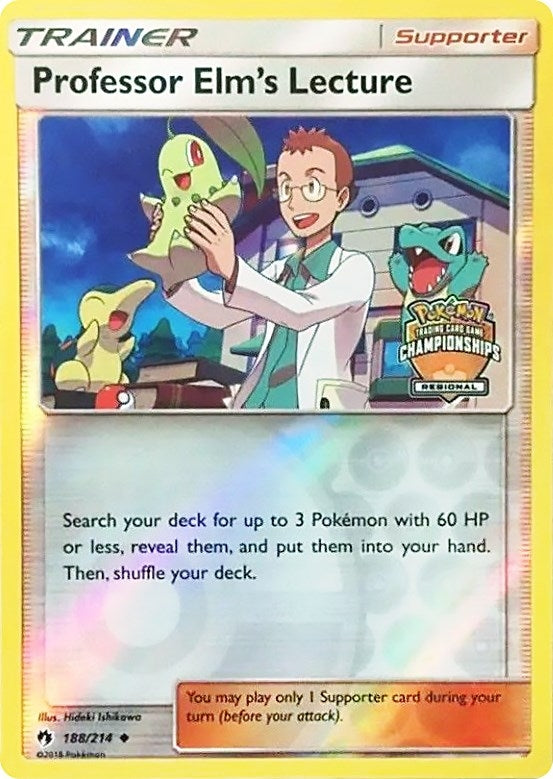 Image for Professor Elm's Lecture - 188/214 (Regional Championships) (188/214) (PR) - Pokemon