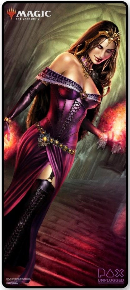 Image for Magic Playmat - PAX Unplugged 2018 - Extended Desk Size Foil Magic and Planeswalker logo - Liliana of the Veil - Playmats