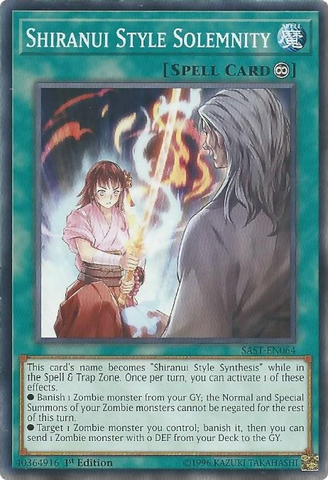 Image for Shiranui Style Solemnity (SAST-EN064) (SAST) - YuGiOh