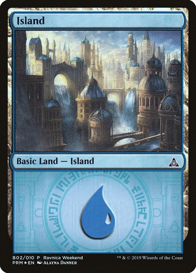 Image for Island - Azorius (B02) (2) (Launch Party & Release Event Promos) - Magic: The Gathering