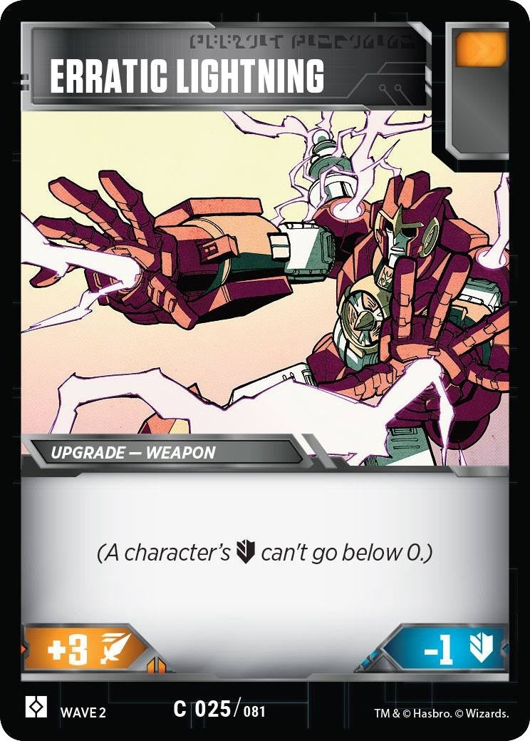 Image for Erratic Lightning (25) (Rise of the Combiners) - Transformers TCG