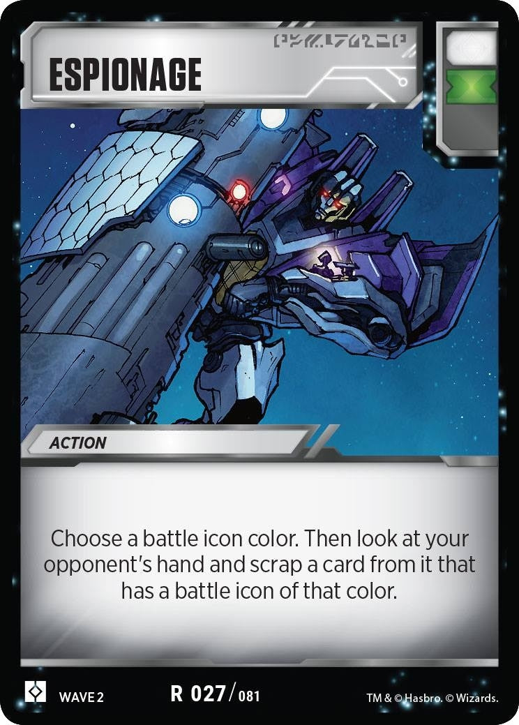 Image for Espionage (27) (Rise of the Combiners) - Transformers TCG