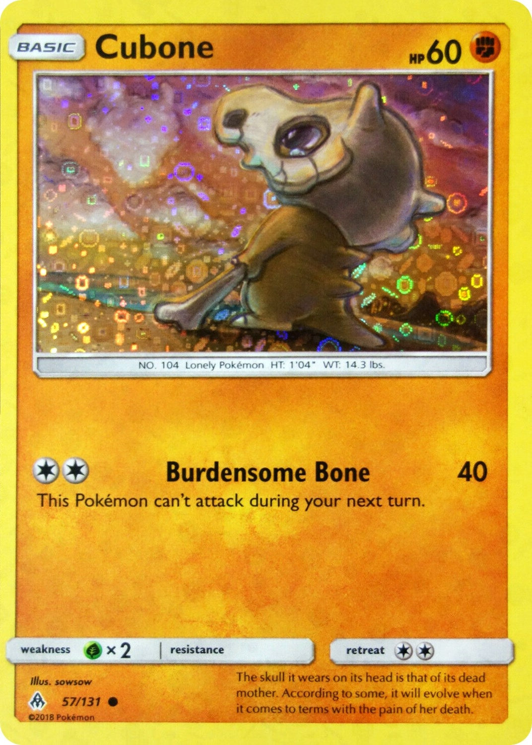 Image for Cubone - 57/131 (General Mills Promo) (057/131) (MCAP) - Pokemon