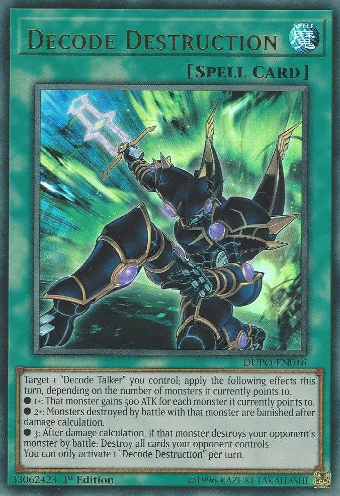 Image for Decode Destruction (DUPO-EN016) (DUPO) - YuGiOh